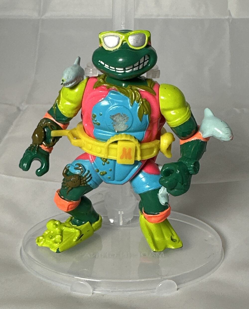1990 SEWER SURFER SURFIN MIKE TMNT NINJA TURTLES PLAYMATES 4” ACTION FIGURE